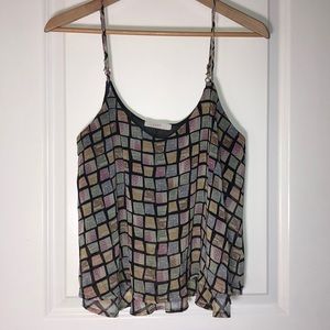 LUSH geometric pattern crop top